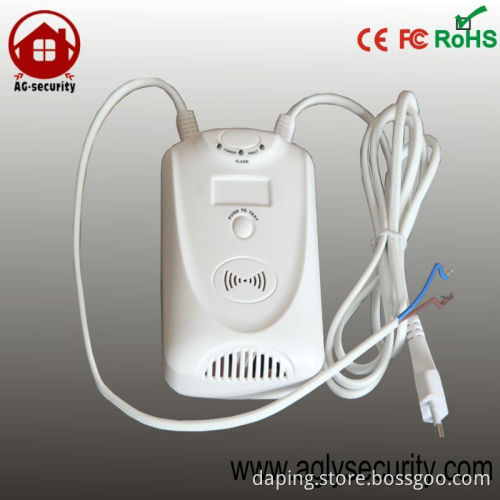 wall mounted natural LPG Carbon monoxide gas detector alarm Electromagnetic valve & exhaust fan
